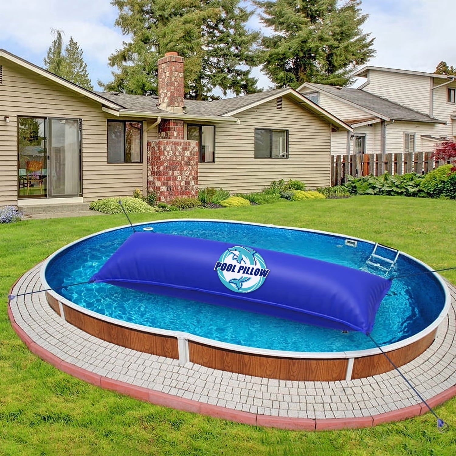 Pool Pillows for Above Ground Pools, Heavy Duty Pool Pillows Float, PVC Winter Pool Air Pillow, 4x15FT