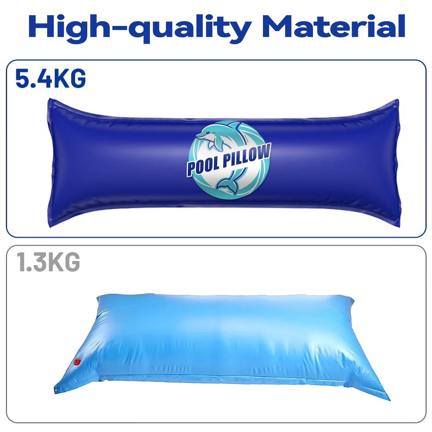 Pool Pillows for Above Ground Pools, Heavy Duty Pool Pillows Float, PVC Winter Pool Air Pillow, 4x8FT