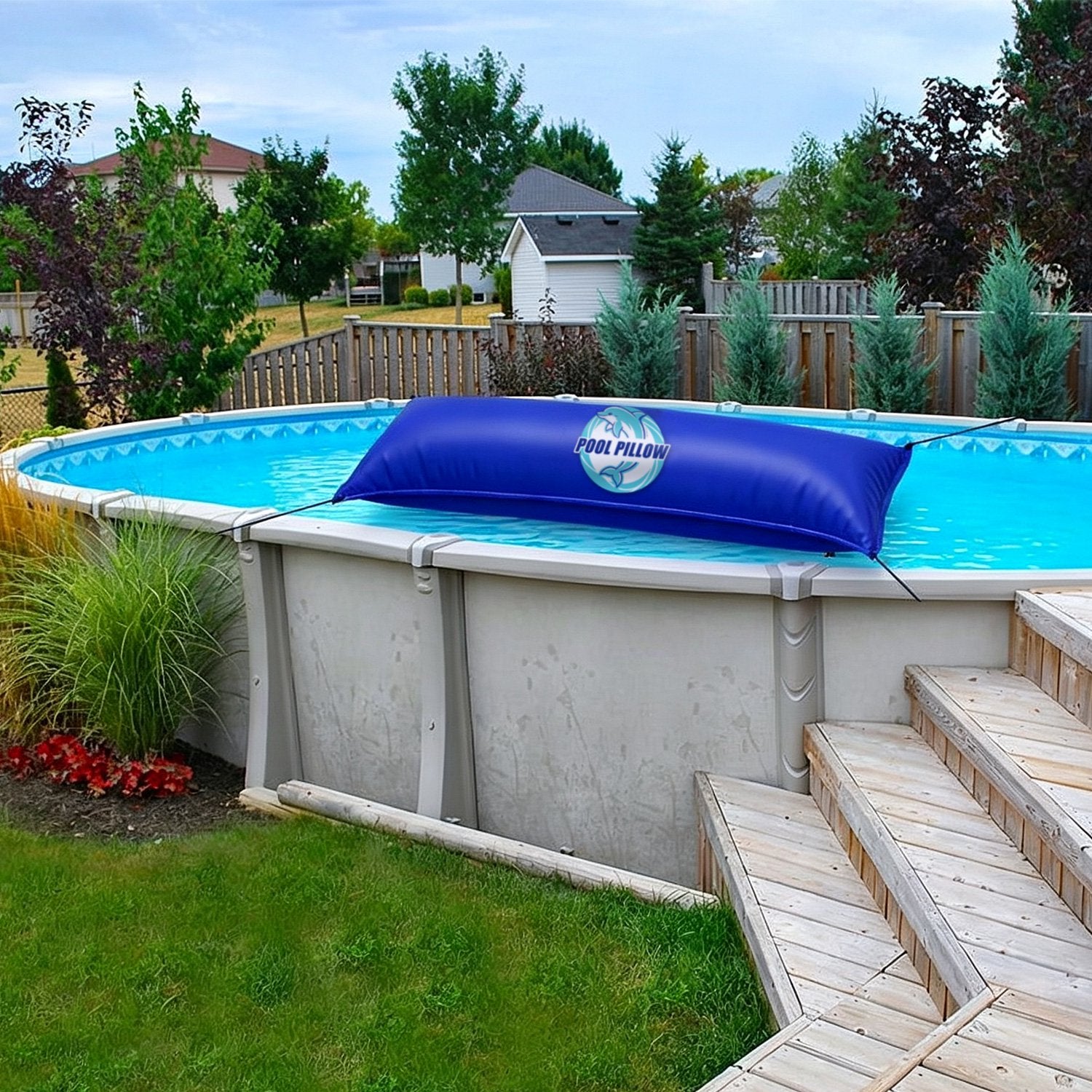 Pool Pillows for Above Ground Pools, Heavy Duty Pool Pillows Float, PVC Winter Pool Air Pillow, 4x8FT